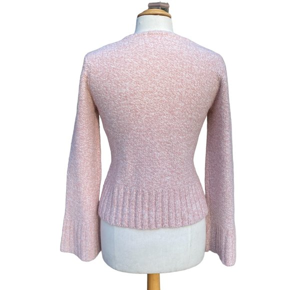 Vintage Sleeping on Snow Wool Cable Knit Sweater Y2K Soft Girl Flare Sleeve -M - Picture 11 of 16